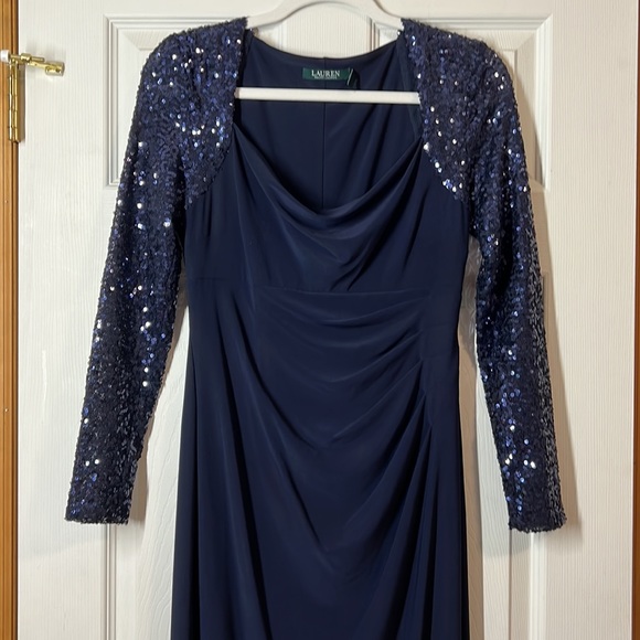 Ralph Lauren Dress~Size 6~Floor Length w/ Left Slit up to Thigh - Picture 2 of 8